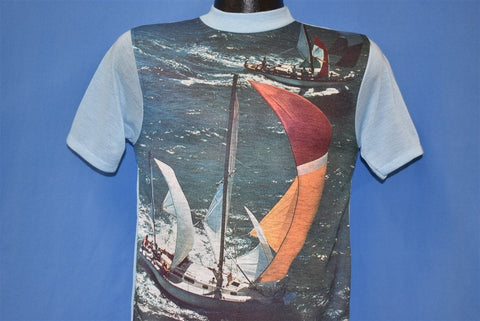 80s Sailing Ocean Color Block t-shirt Youth Extra Large