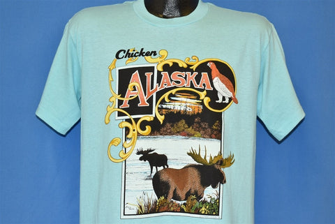 90s Chicken Alaska Elk Wildlife Tourist t-shirt Large