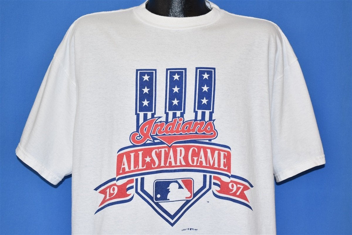 90s All Star Game 1997 MLB Cleveland Indians t-shirt Extra Large