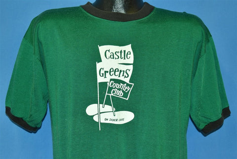 60s Castle Greens Country Club Jersey Ringer t-shirt Medium