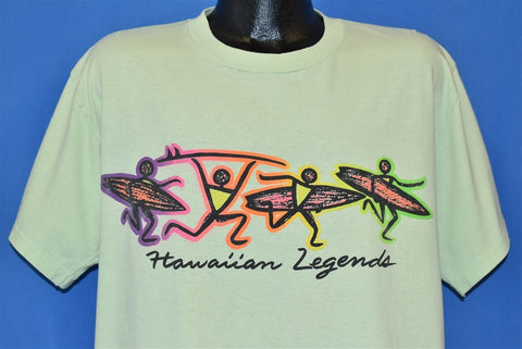 90s Hawaiian Legends Petroglyphs Surf t-shirt Extra Large