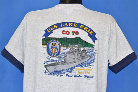 90s USS Lake Erie CG 70 Pearl Harbor Navy Ship t-shirt Large