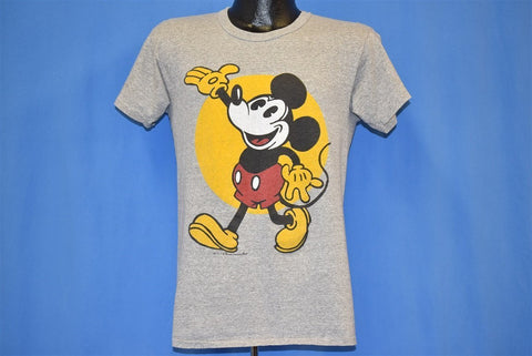 80s Mickey Mouse Walt Disney Cartoon Gray t-shirt Small