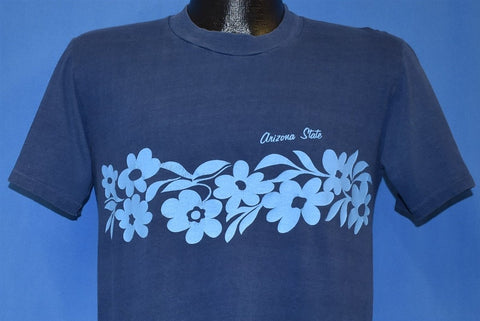 70s Arizona State Blue Flowers Tourist t-shirt Medium