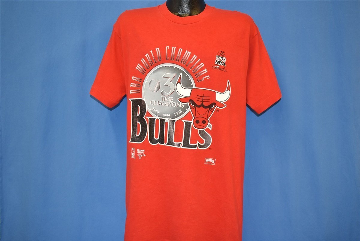 90s Chicago Bulls 3 Time Champ 1993 NBA Finals t-shirt Large - The 