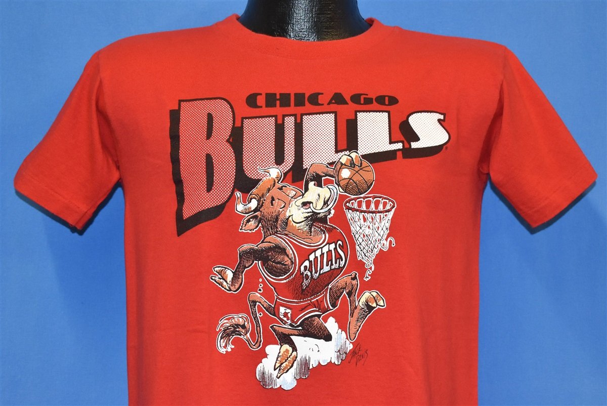 90s Chicago Bulls Slam Dunk Jack Davis NBA t-shirt Medium