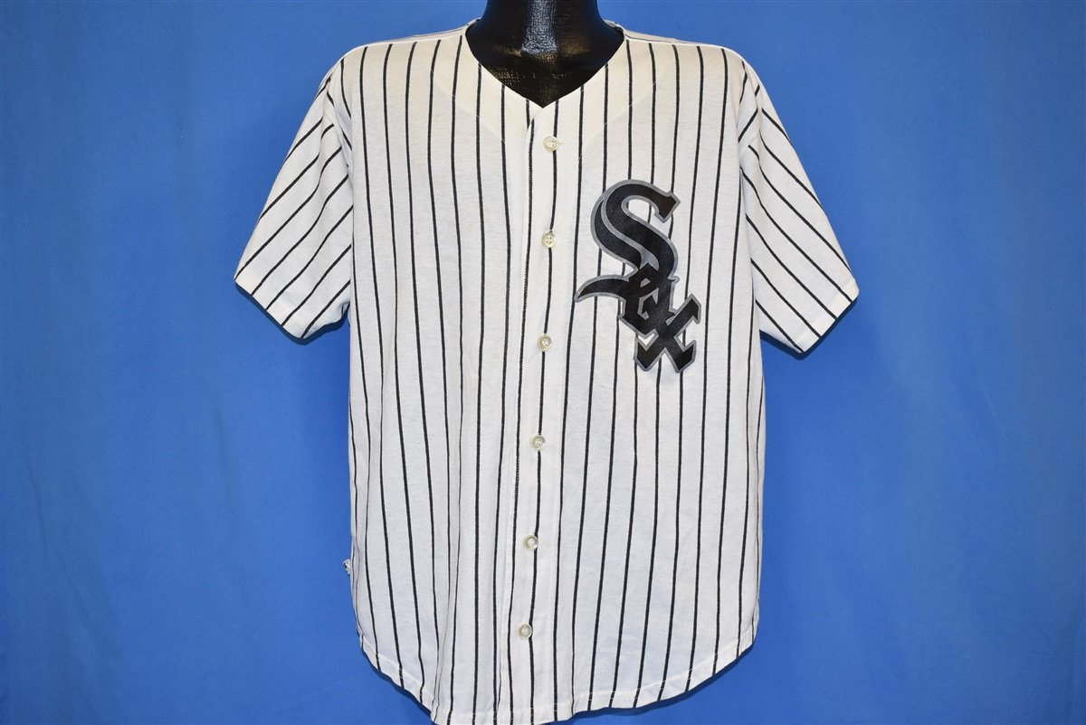 Vintage 90s Starter Chicago White Sox Pinstripe Baseball Jersey Medium RARE  MLB