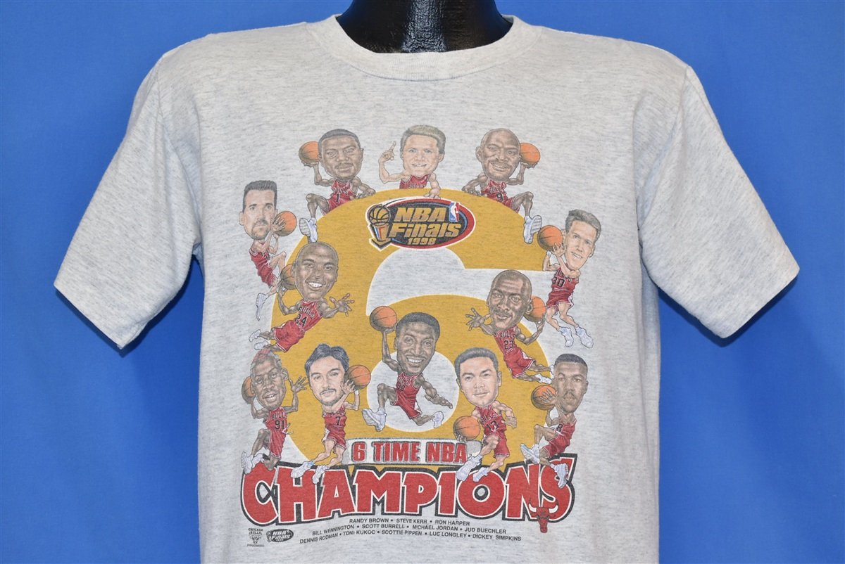1998 Nba Retro Nba Champion Shirts Vintage 1998 Six Time NBA