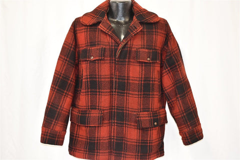 30s Duxbak Utica Wool Mackinaw Plaid Jacket Large