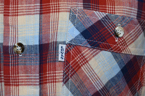80s Levis Plaid Red Blue Flannel Shirt Small
