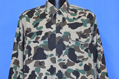 80s Mountain Tek Woodland Camouflage Flannel Shirt Large