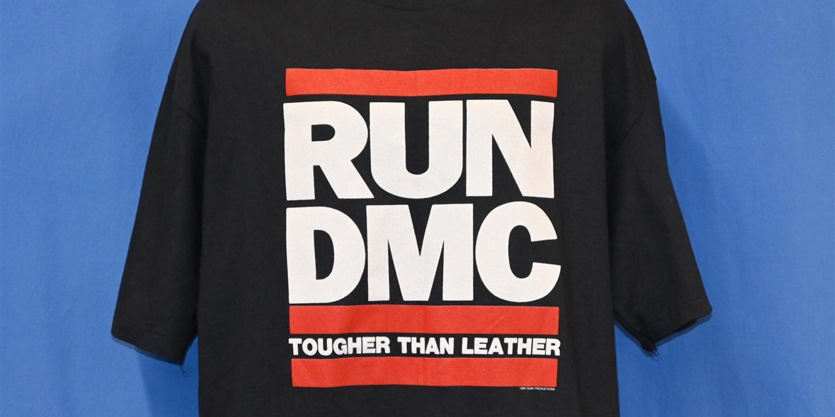 80s Run-DMC Tougher Than Leather Hip-Hop t-shirt Extra Large 