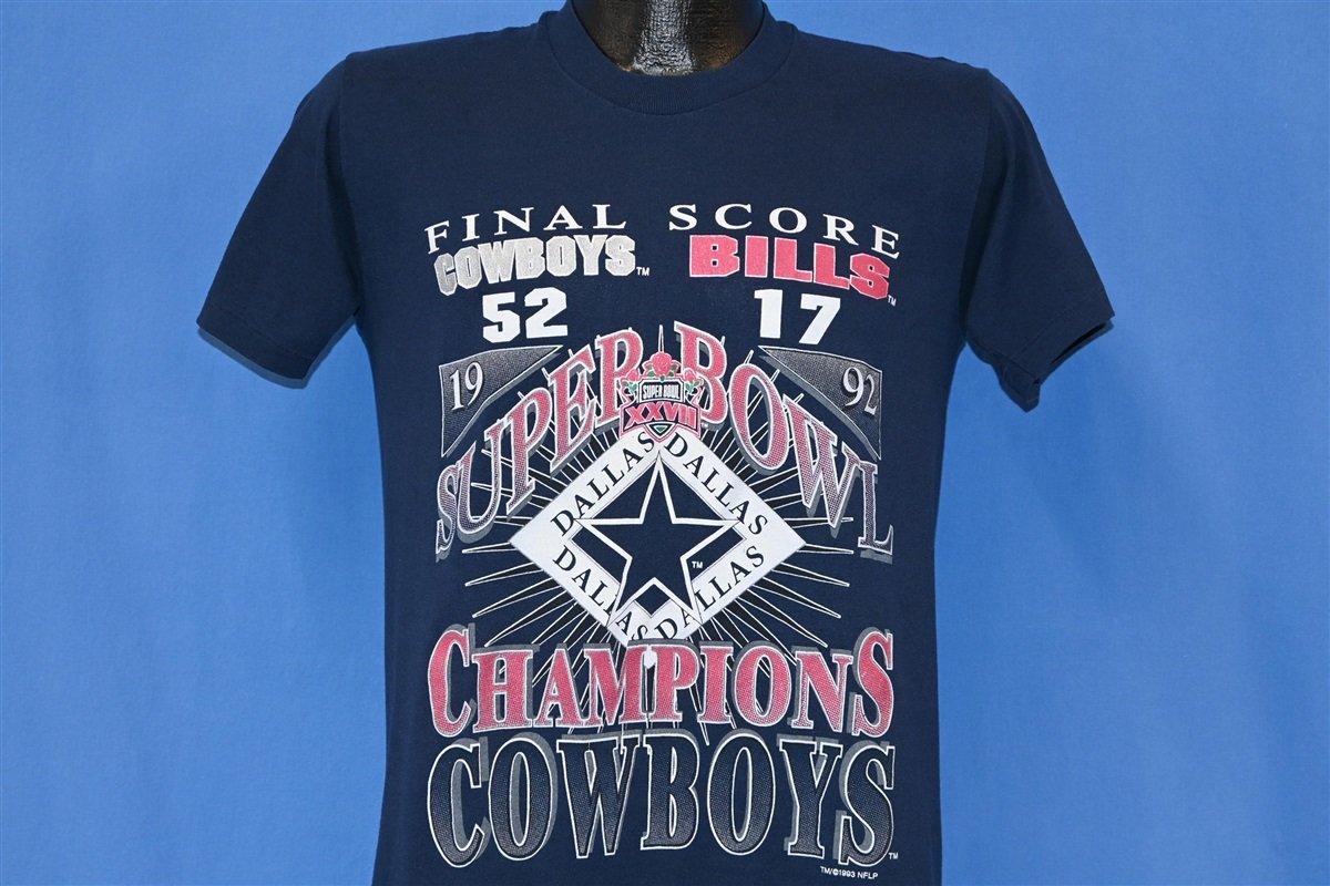 90s Super Bowl XXVII Dallas Cowboys Bills t-shirt Medium - The Captains  Vintage