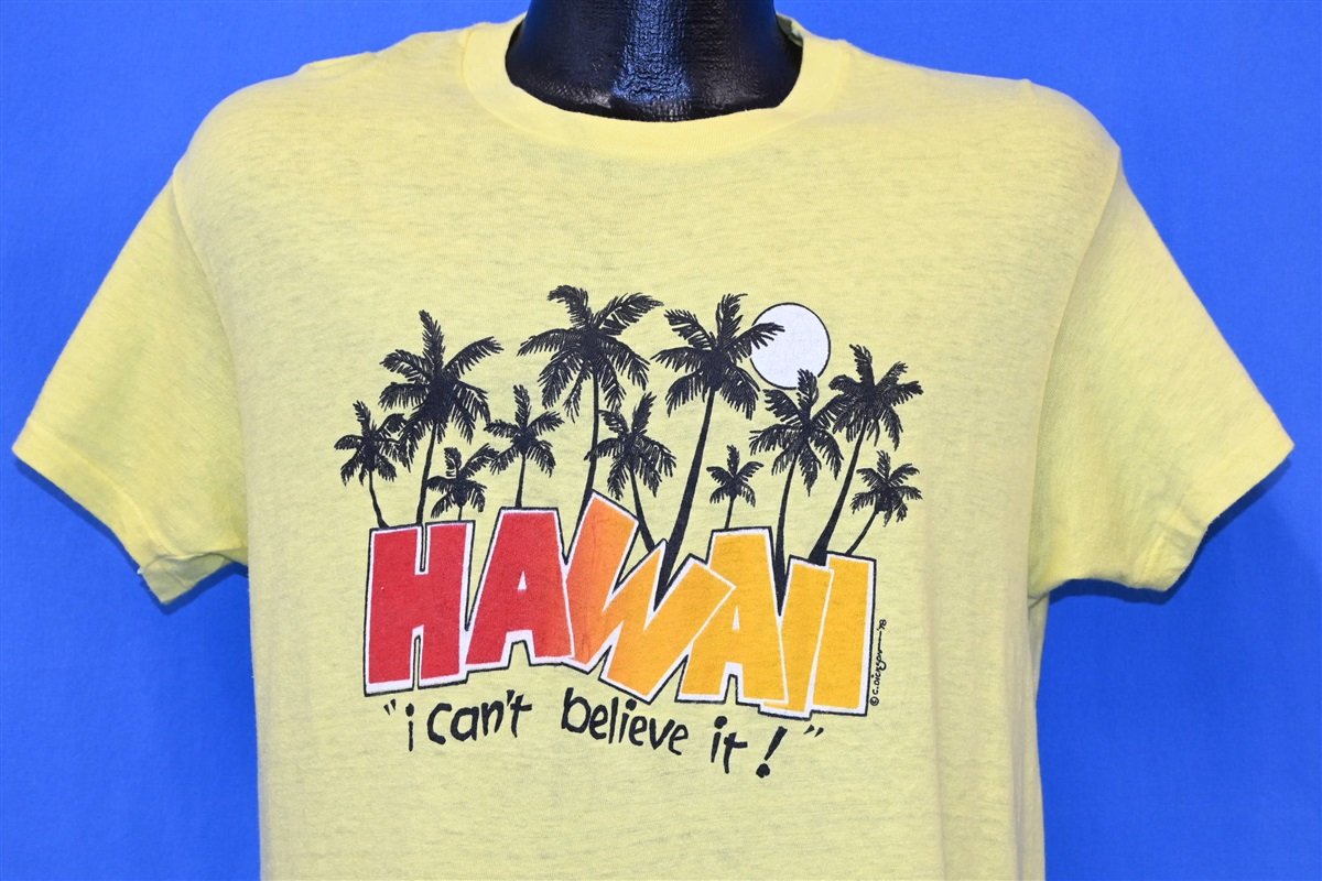70s Hawaii Can't Believe It Tourist t-shirt Medium - Captains