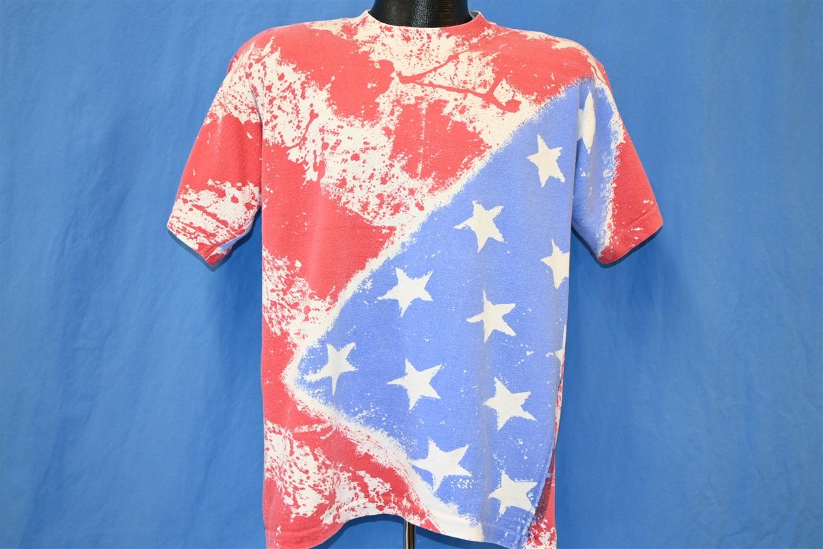90s American Flag All Over Print July 4th USA t-shirt Large