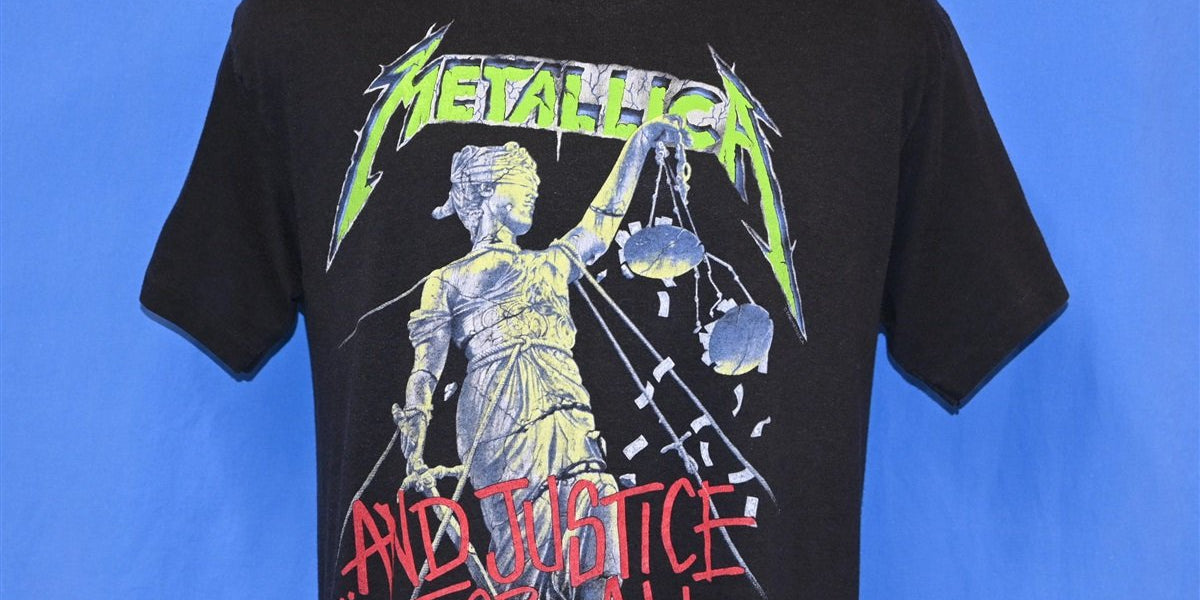 80s Metallica And Justice For All Tour Metal t-shirt Medium