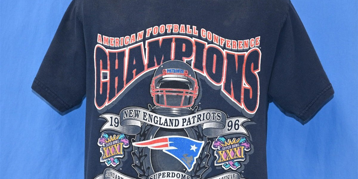 90s New England Patriots Super Bowl XXXI T Shirt Medium