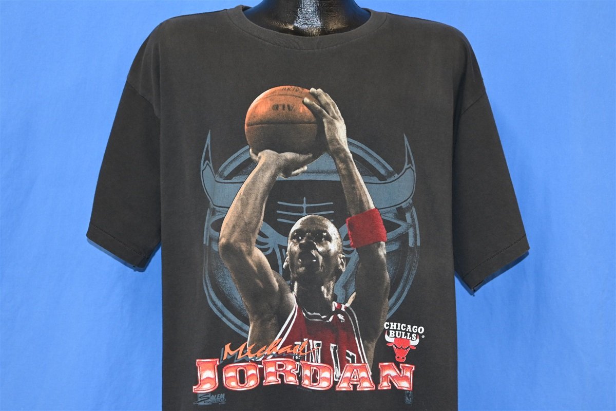 Vtg 1992 Chicago Bulls T-shirt Black S/M 90s NBA Team Michael 
