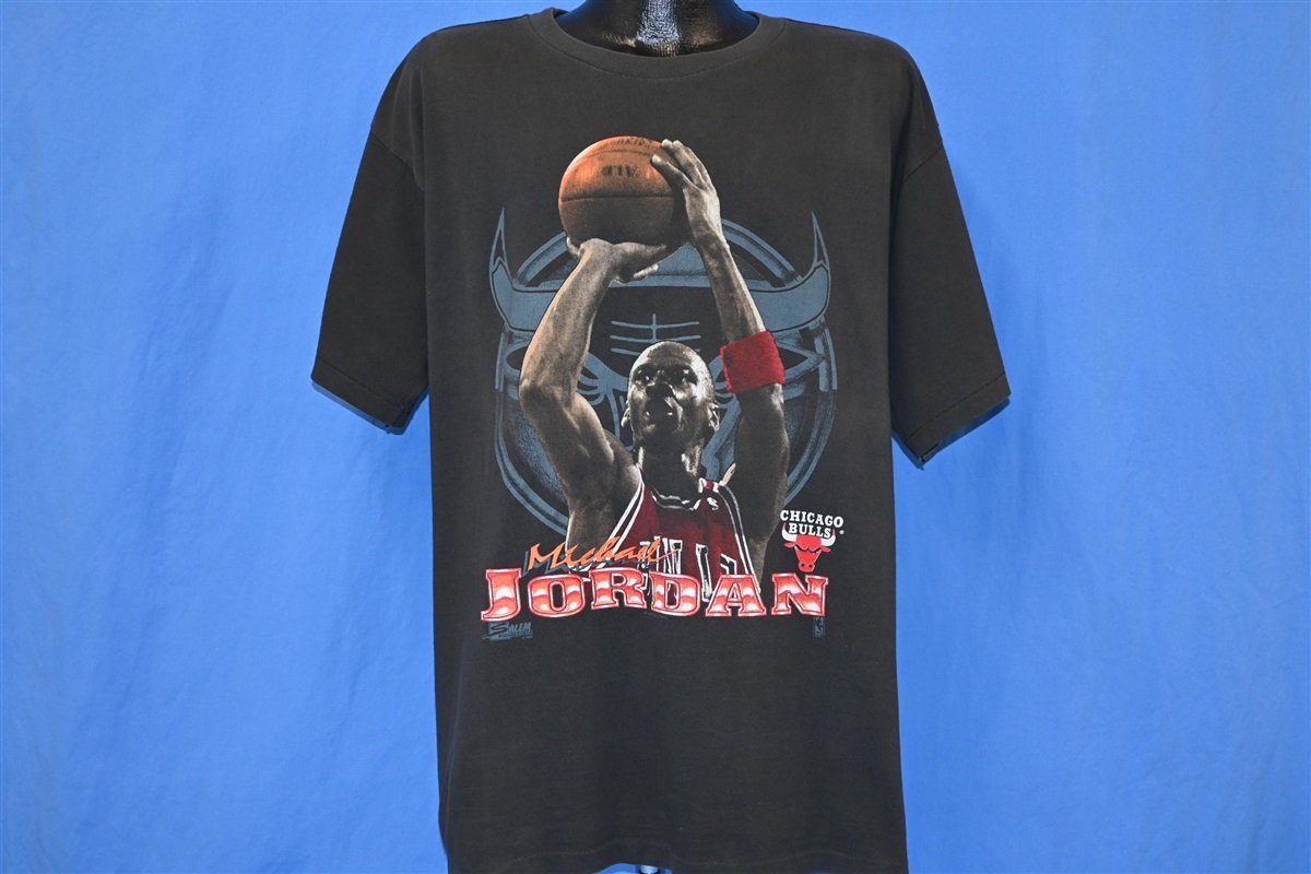 Vintage 90s Michael Jordan Big Face Salem Sportswear Shirt Large Made In USA