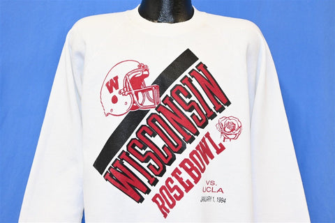 90s Wisconsin Badgers 1994 Rose Bowl Football Sweatshirt Large
