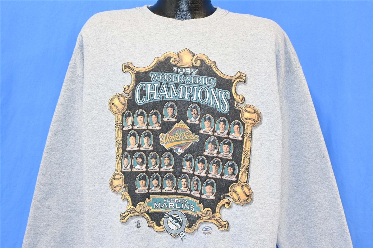 90s Florida Marlins 1997 World Series Champs Sweatshirt Large - The  Captains Vintage