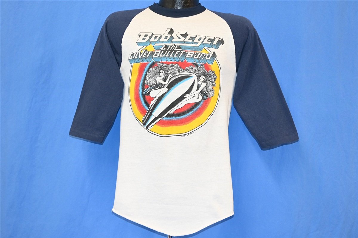 Bob Seger Silver Bullet Band Pinup Raglan t-shirt - The Captains Vintage