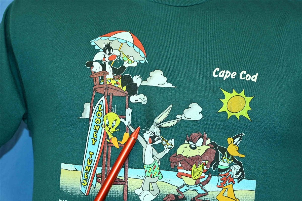 Extra - Captains Large The Cod Bugs Youth 90s Tunes Looney Daffy t-shirt Vintage Cape