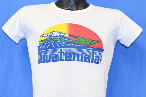 70s Guatemala Volcano Quetzal Sunset Tourist t-shirt Extra Small