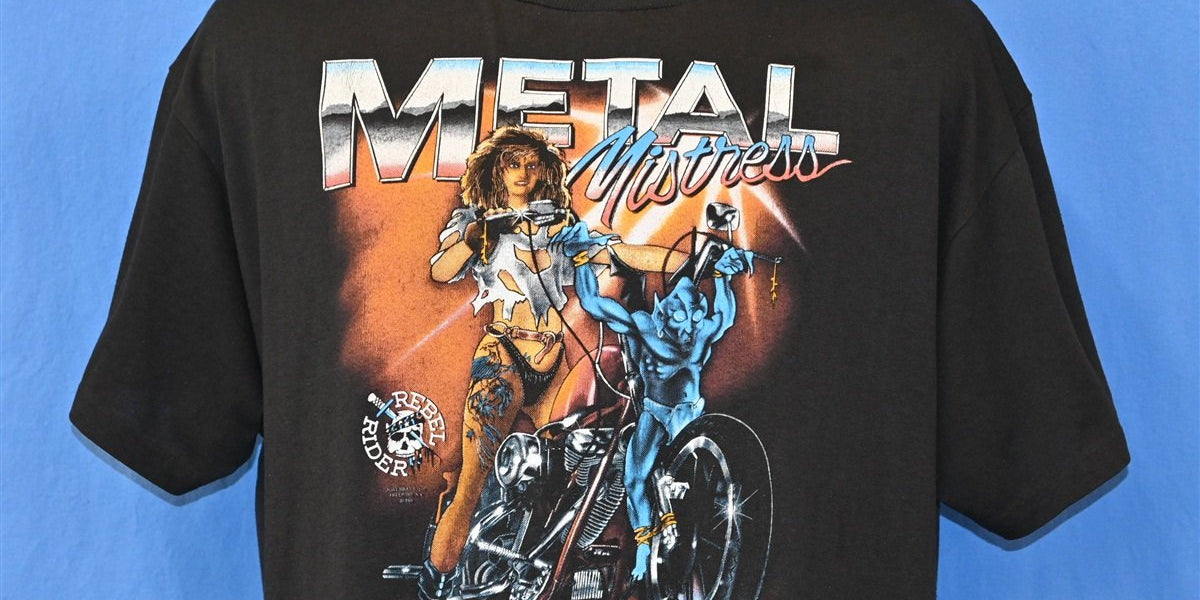 90s Metal Mistress Rebel Rider Motorcycle t-shirt Extra Large – The  Captains Vintage