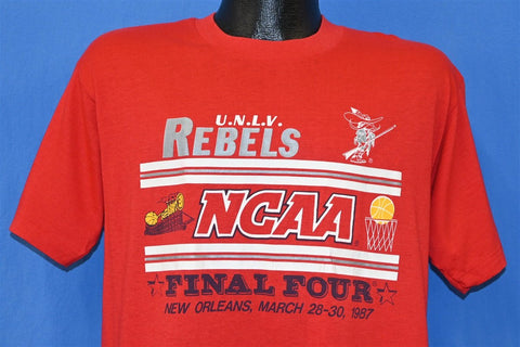 80s UNLV Rebels NCAA Basketball Final Four 1987 t-shirt Large