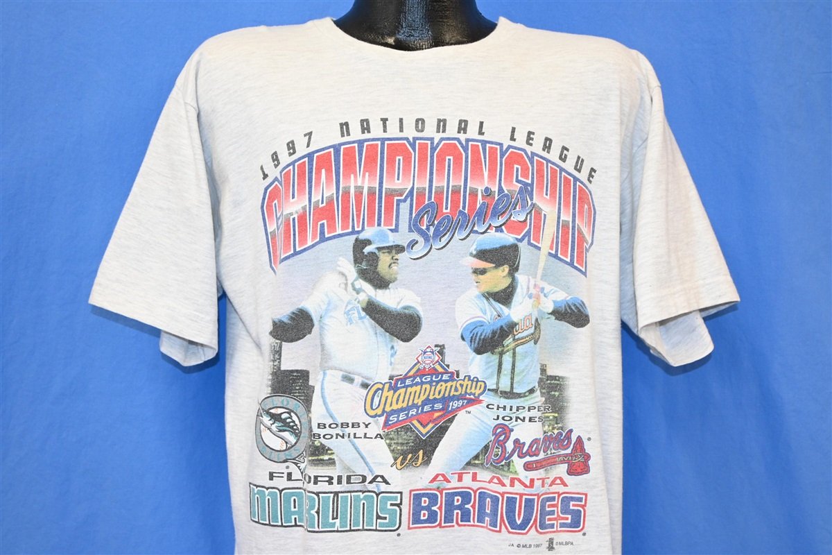 90s Florida Marlins Atlanta Braves 1997 NL Champs t-shirt Large - The  Captains Vintage