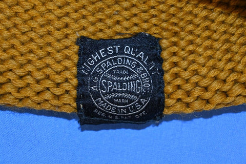 30s Spalding Yellow Shawl Neck Cuff Sleeve Sweater Medium