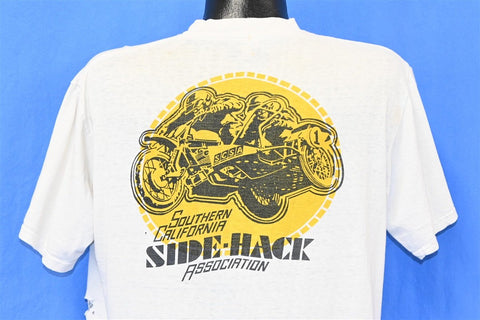 70s SCSA Side-Hack Association Biker Distressed t-shirt Large
