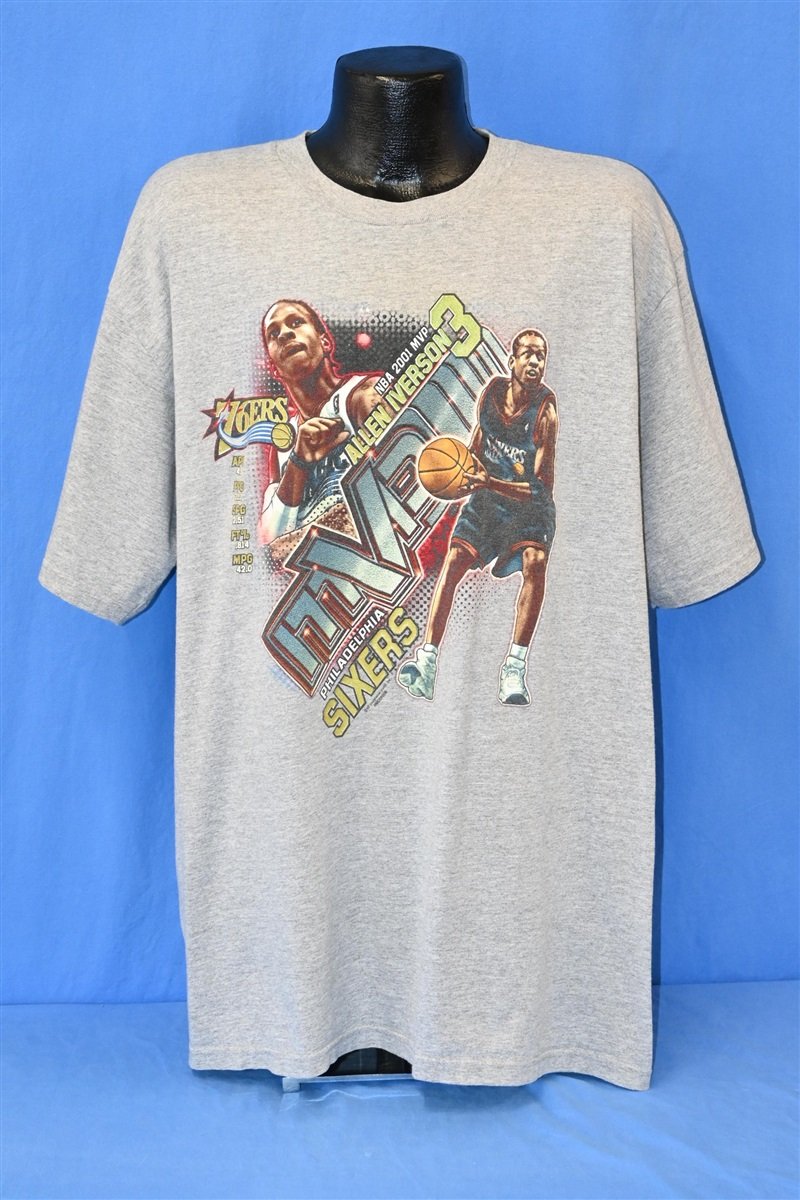 Y2K Allen Iverson NBA MVP Philly 76ers t-shirt Extra Large - The Captains  Vintage