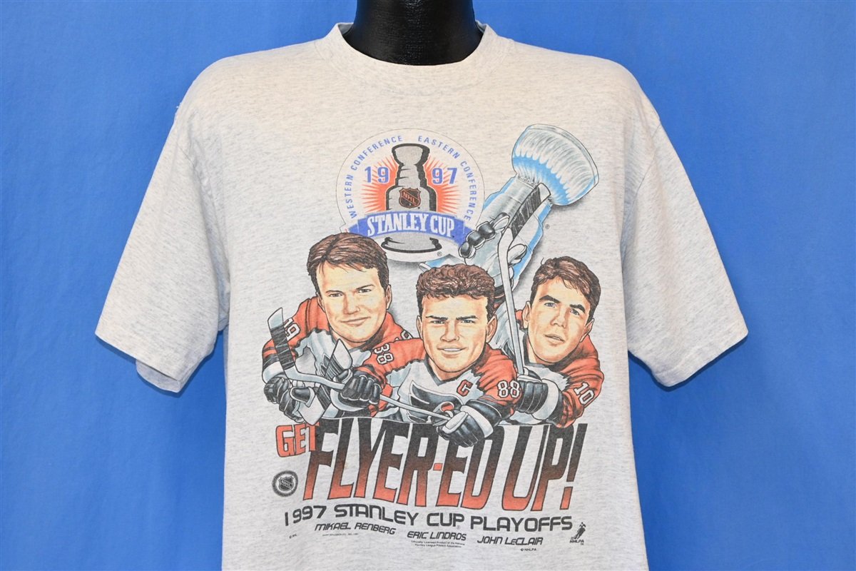 90s Philadelphia Flyers 97 Stanley Cup Caricature t-shirt Large - The  Captains Vintage