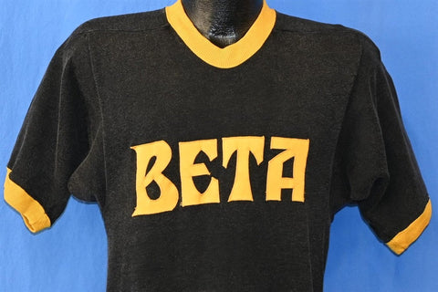 60s Beta Sigma Phi Sorority Jersey Badia Ringer t-shirt Small