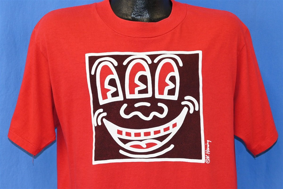 80s Keith Haring Three Eyed Smiling Face Original t-shirt Large ...