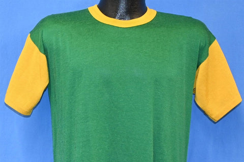 60s Green And Gold Jersey Soft Athletic t-shirt Medium