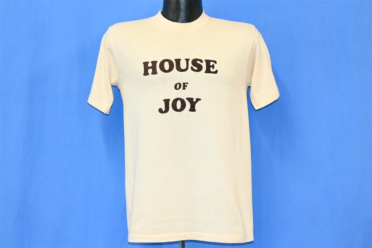 70s House Of Joy Club Flocked Iron On Letters t-shirt Small - The Captains  Vintage