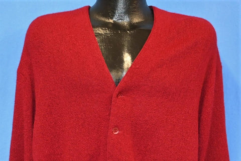60s Mohair Cuff Sleeve V-Neck Button Cardigan Sweater Medium