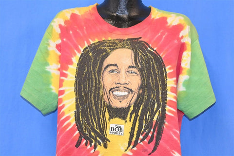 90s Bob Marley Tie-Dye Reggae Puffy Paint t-shirt Extra Large