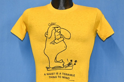 80s A Waist Is A Terrible Thing To Mind t-shirt Extra Small