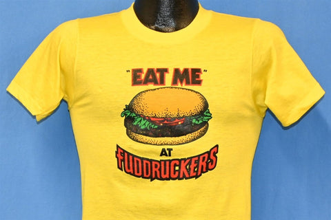 80s Eat Me At Fuddruckers Hamburger t-shirt Extra Small