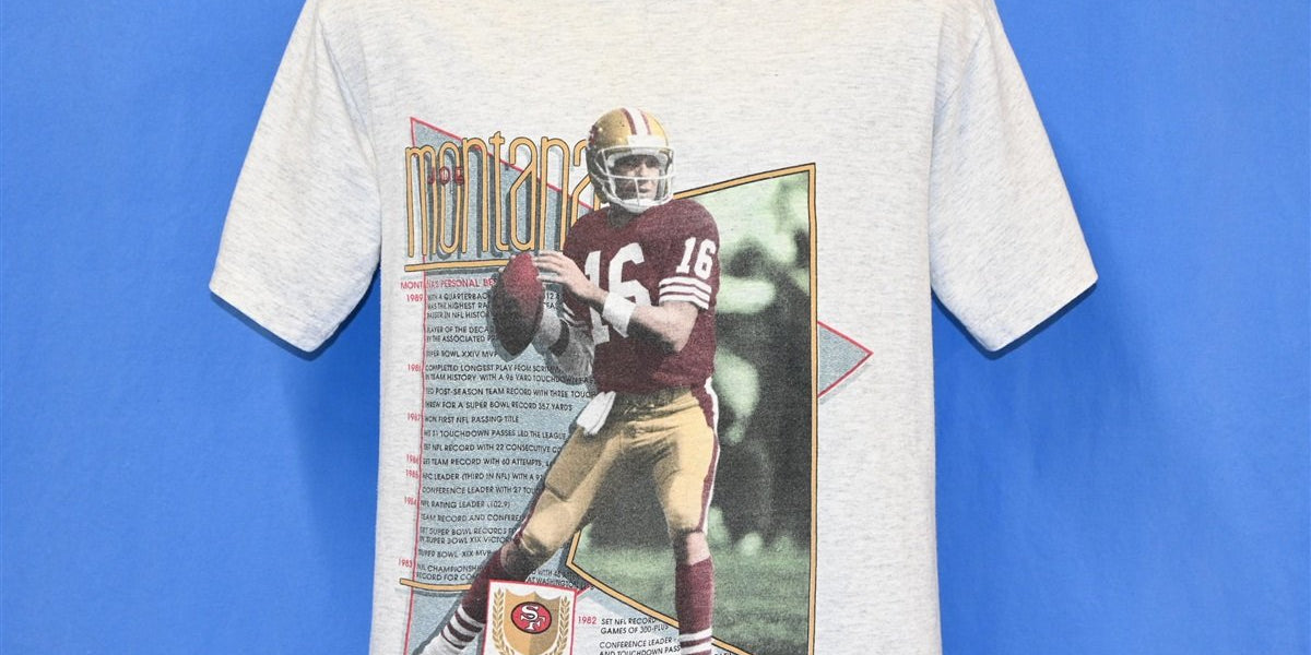 90s Joe Montana San Francisco 49ers NFL t-shirt Medium – The
