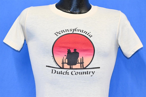 80s Pennsylvania Dutch Country Sunset Horse Buggy t-shirt Small