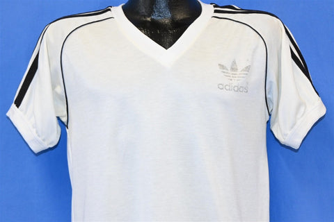 80s Adidas Trefoil Logo Three Stripe Jersey t-shirt Medium
