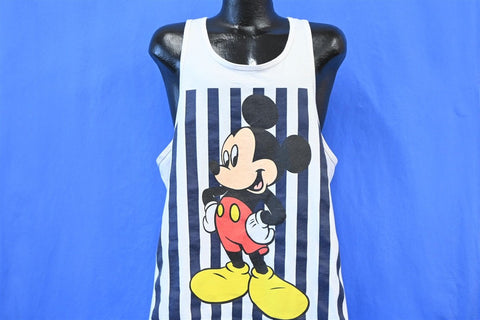 90s Mickey Mouse Disney Cartoon Striped Tank t-shirt Large