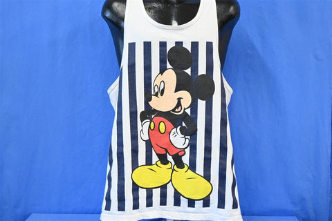 90s Mickey Mouse Disney Cartoon Striped Tank t-shirt Large