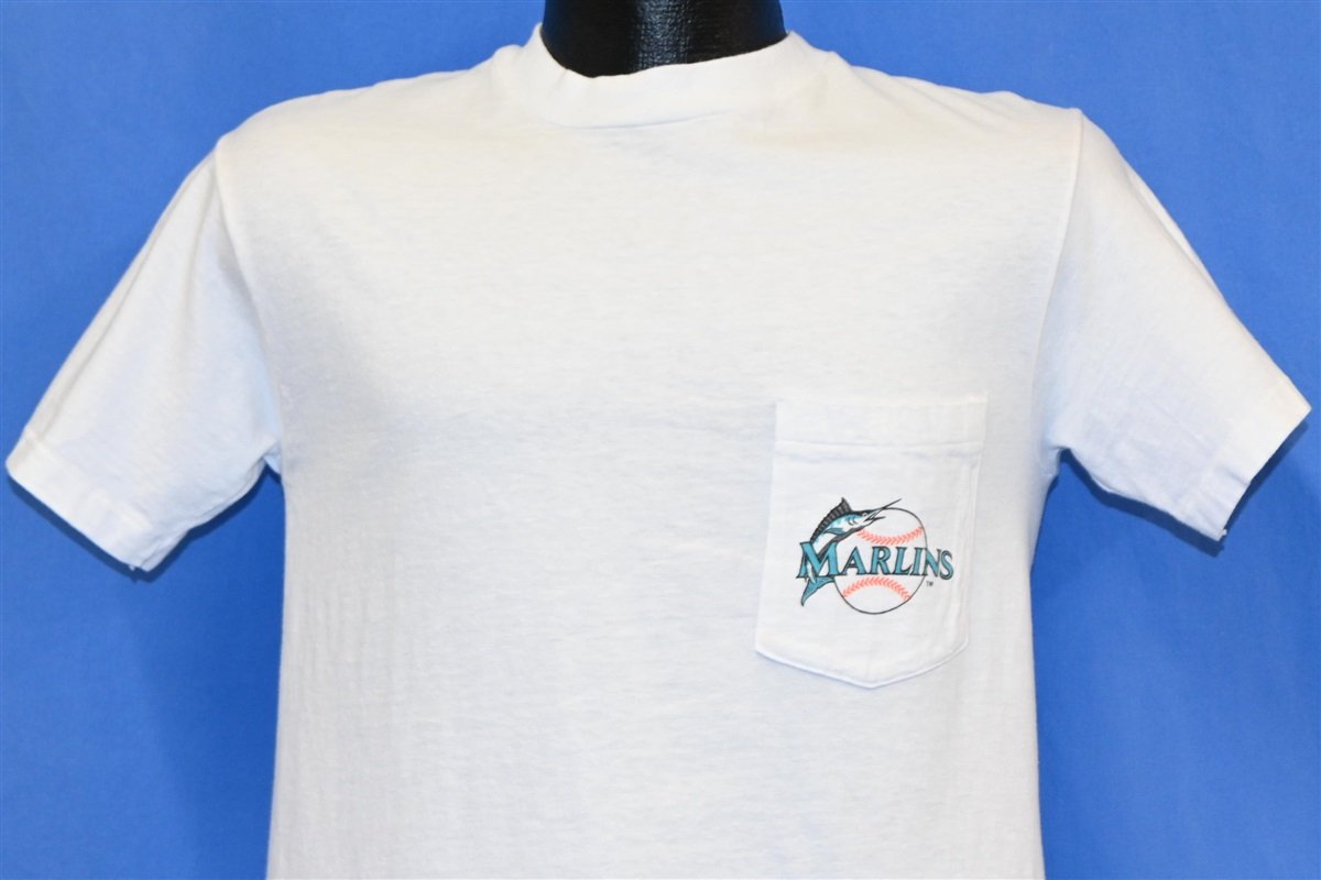 Vintage Modamania MLB 1995 Florida Marlins Baseball Logo Henley T-Shirt  Small S
