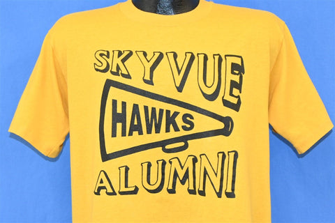 80s Skyvue Hawks High School Alumni Golden t-shirt Large